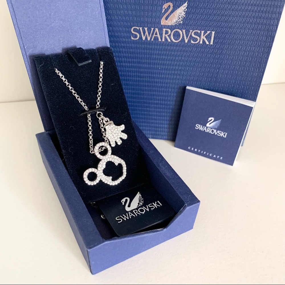 Swarovski Mickey Mouse necklace vintage y2k